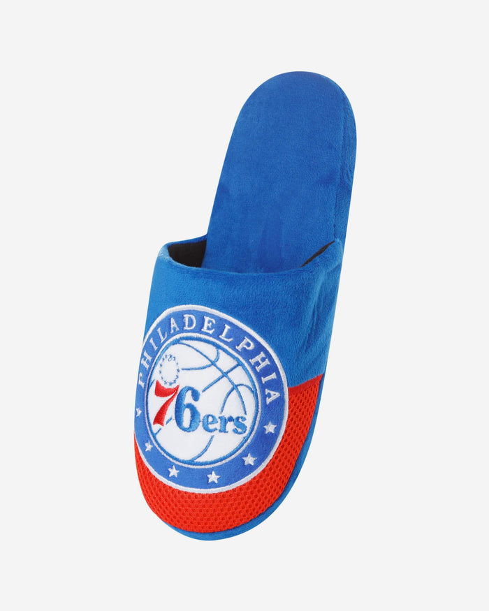 Philadelphia 76ers Team Logo Staycation Slipper FOCO - FOCO.com