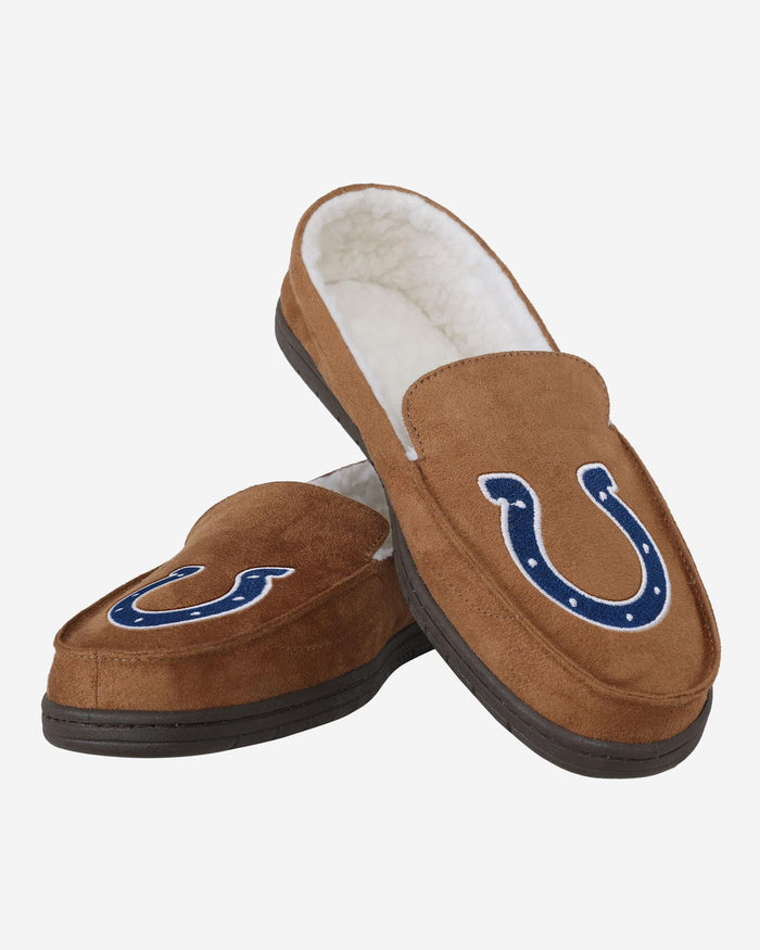 Indianapolis Colts Beige Moccasin Slipper FOCO - FOCO.com