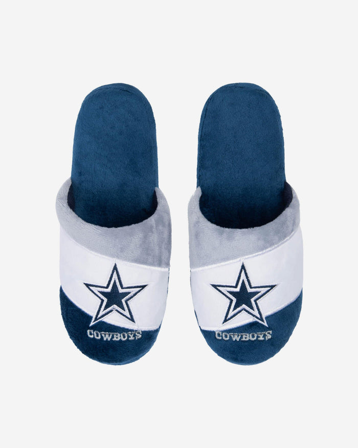 Dallas Cowboys Youth Colorblock Slide Slipper FOCO S - FOCO.com