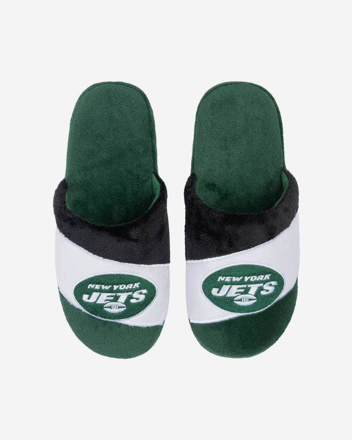 New York Jets Youth Colorblock Slide Slipper FOCO S - FOCO.com