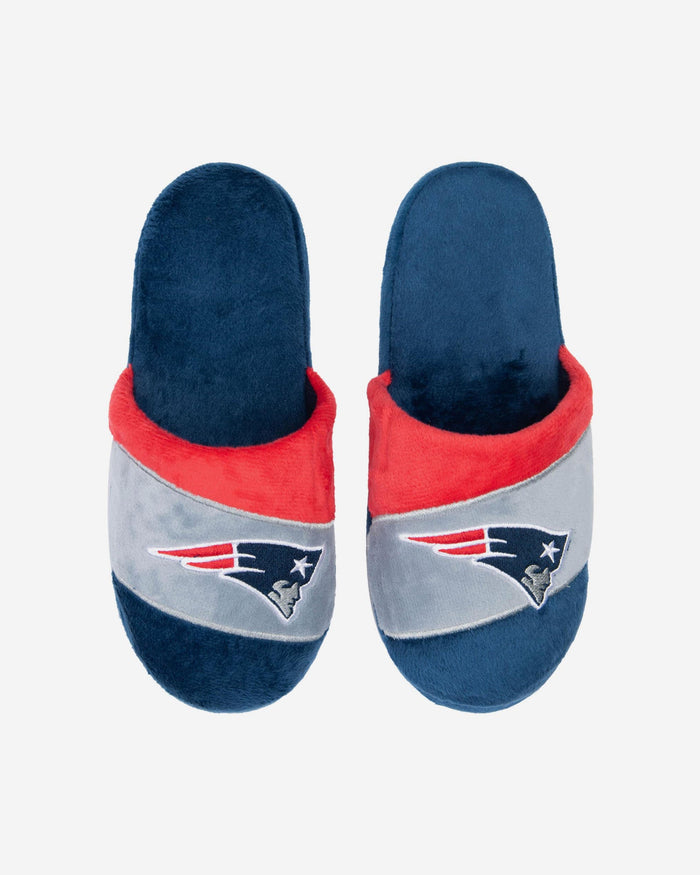 New England Patriots Youth Colorblock Slide Slipper FOCO S - FOCO.com
