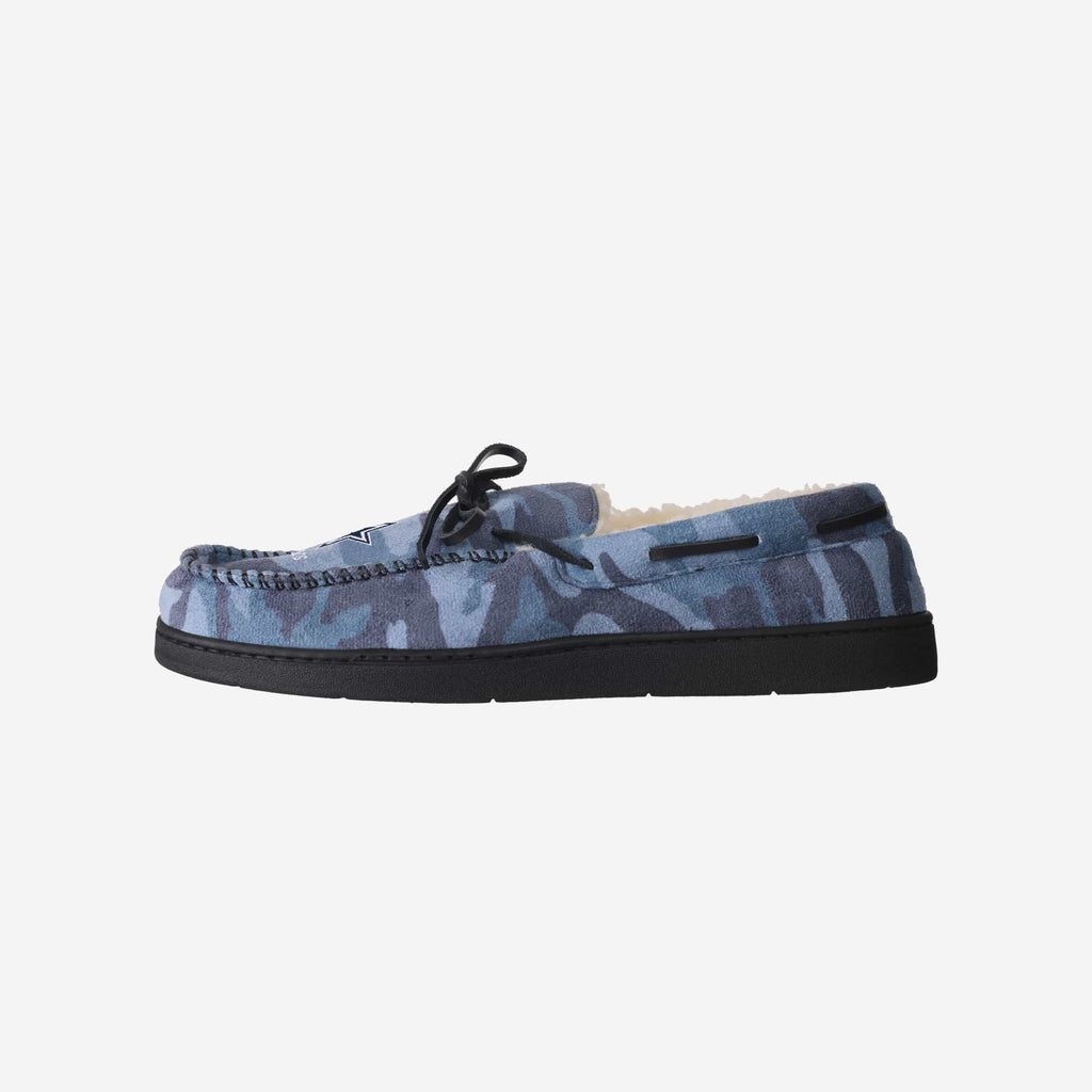 Dallas Cowboys Printed Camo Moccasin Slipper FOCO S - FOCO.com