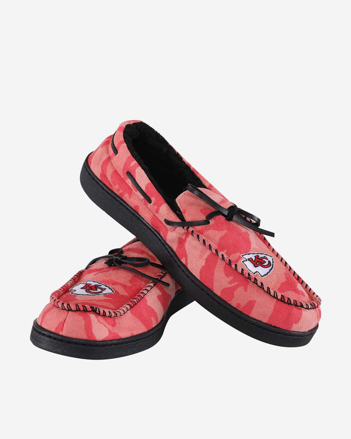 Kansas City Chiefs Printed Camo Moccasin Slipper FOCO - FOCO.com