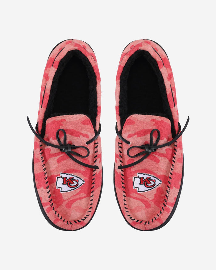 Kansas City Chiefs Printed Camo Moccasin Slipper FOCO - FOCO.com