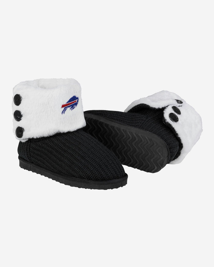 Buffalo Bills Knit High End Button Boot Slipper FOCO - FOCO.com