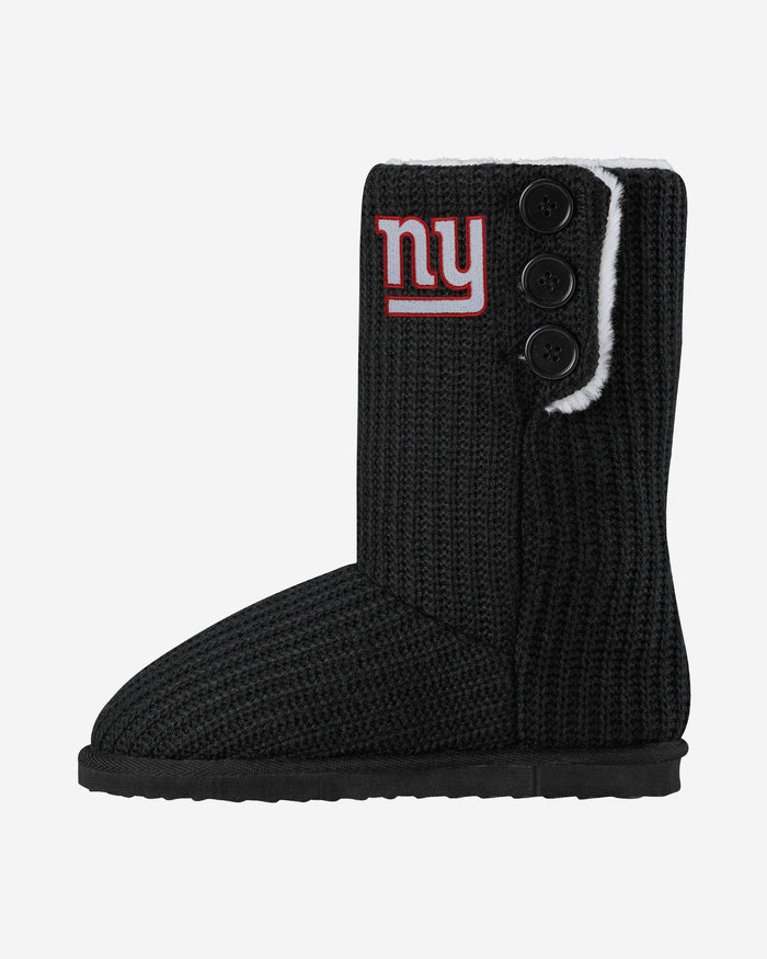 New York Giants Knit High End Button Boot Slipper FOCO S - FOCO.com