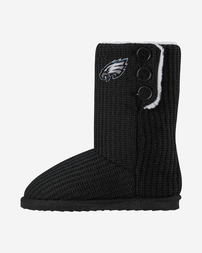 Philadelphia Eagles Knit High End Button Boot Slipper FOCO S - FOCO.com