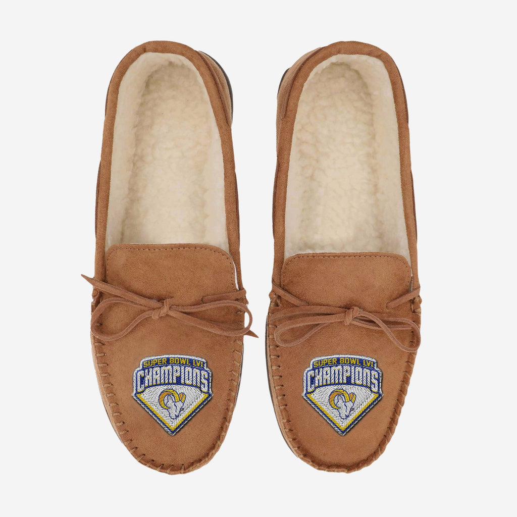 Los Angeles Rams Super Bowl LVI Champions Moccasin Slipper FOCO