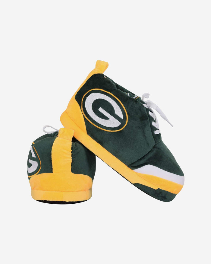 Green Bay Packers Youth Plush Sneaker Slipper FOCO - FOCO.com