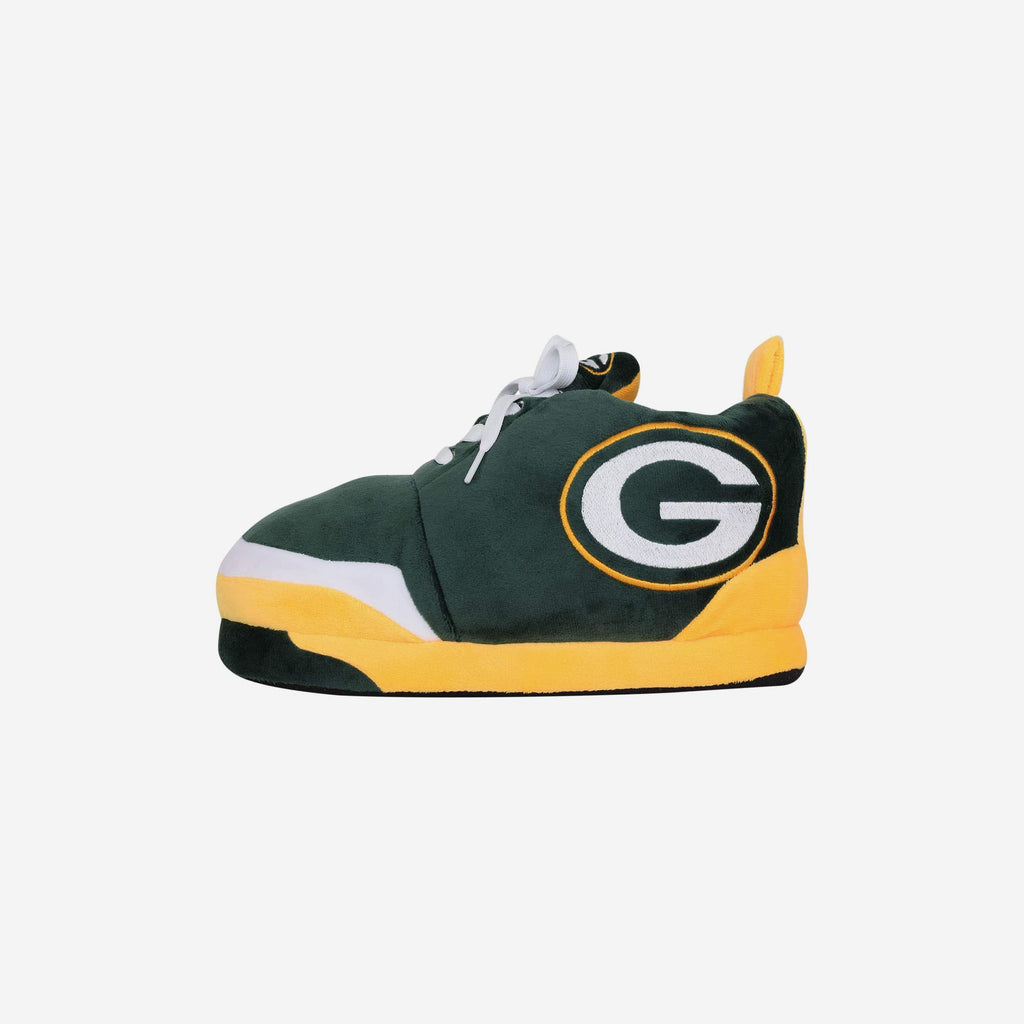 Green Bay Packers Youth Plush Sneaker Slipper FOCO S - FOCO.com