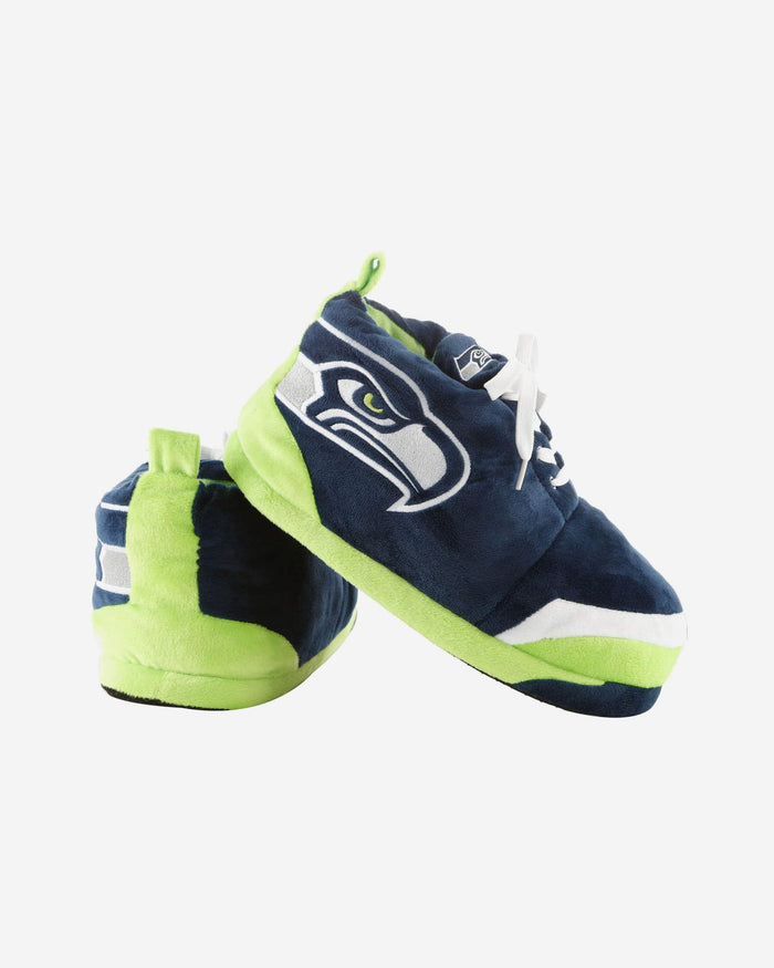 Seattle Seahawks Youth Plush Sneaker Slipper FOCO - FOCO.com