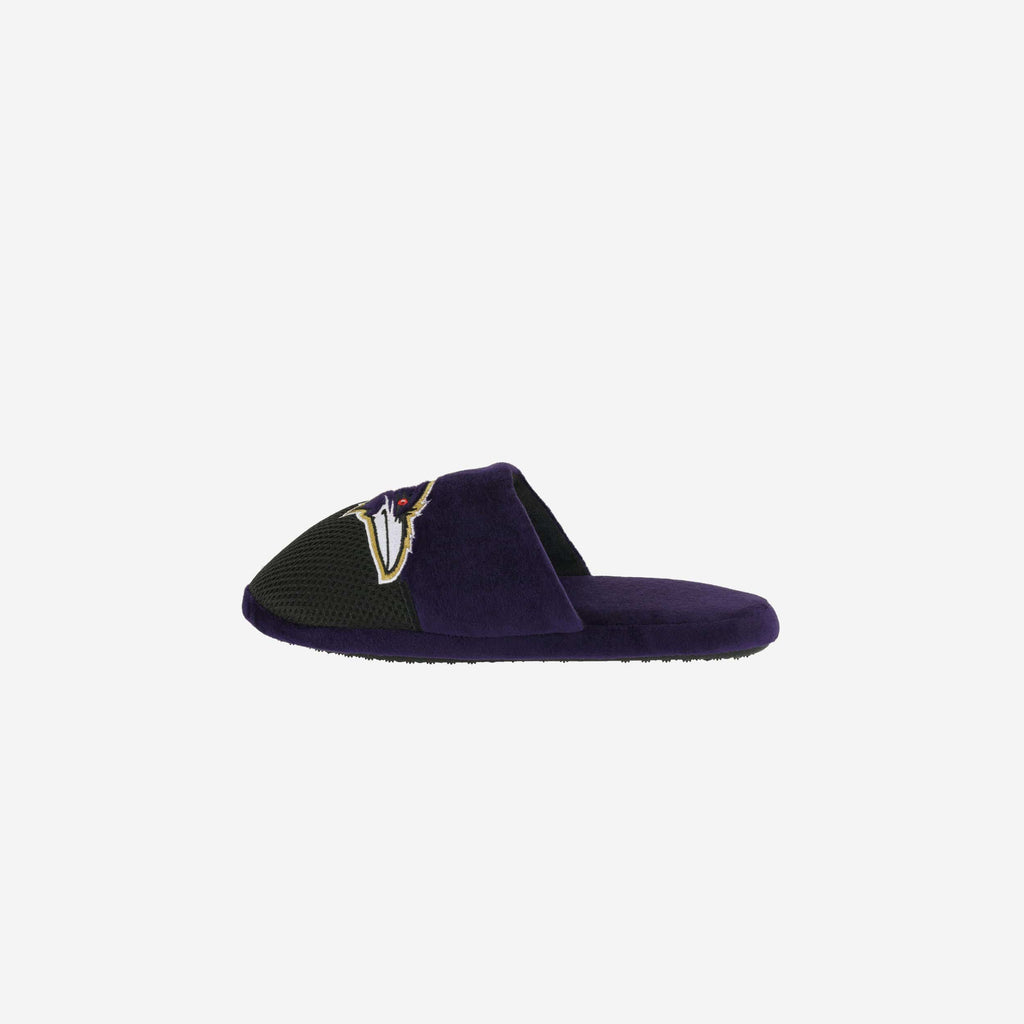 Baltimore Ravens Youth Team Logo Staycation Slipper FOCO S - FOCO.com
