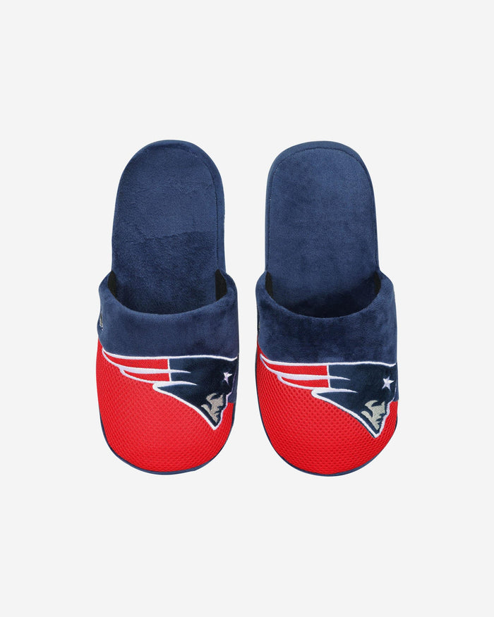 New England Patriots Youth Team Logo Staycation Slipper FOCO - FOCO.com