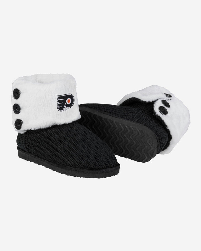 Philadelphia Flyers Knit High End Button Boot Slipper FOCO - FOCO.com