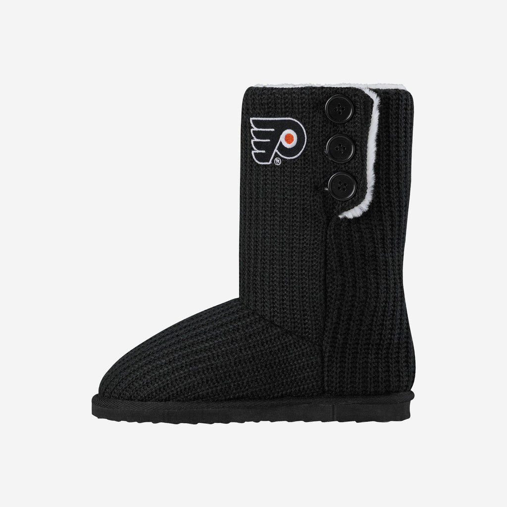 Philadelphia Flyers Knit High End Button Boot Slipper FOCO S - FOCO.com
