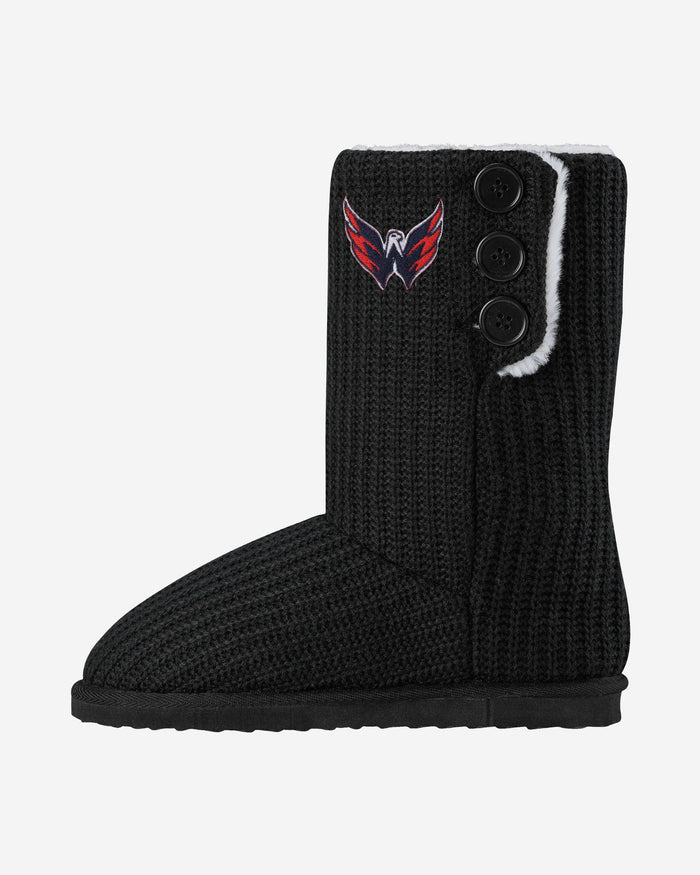 Washington Capitals Knit High End Button Boot Slipper FOCO S - FOCO.com