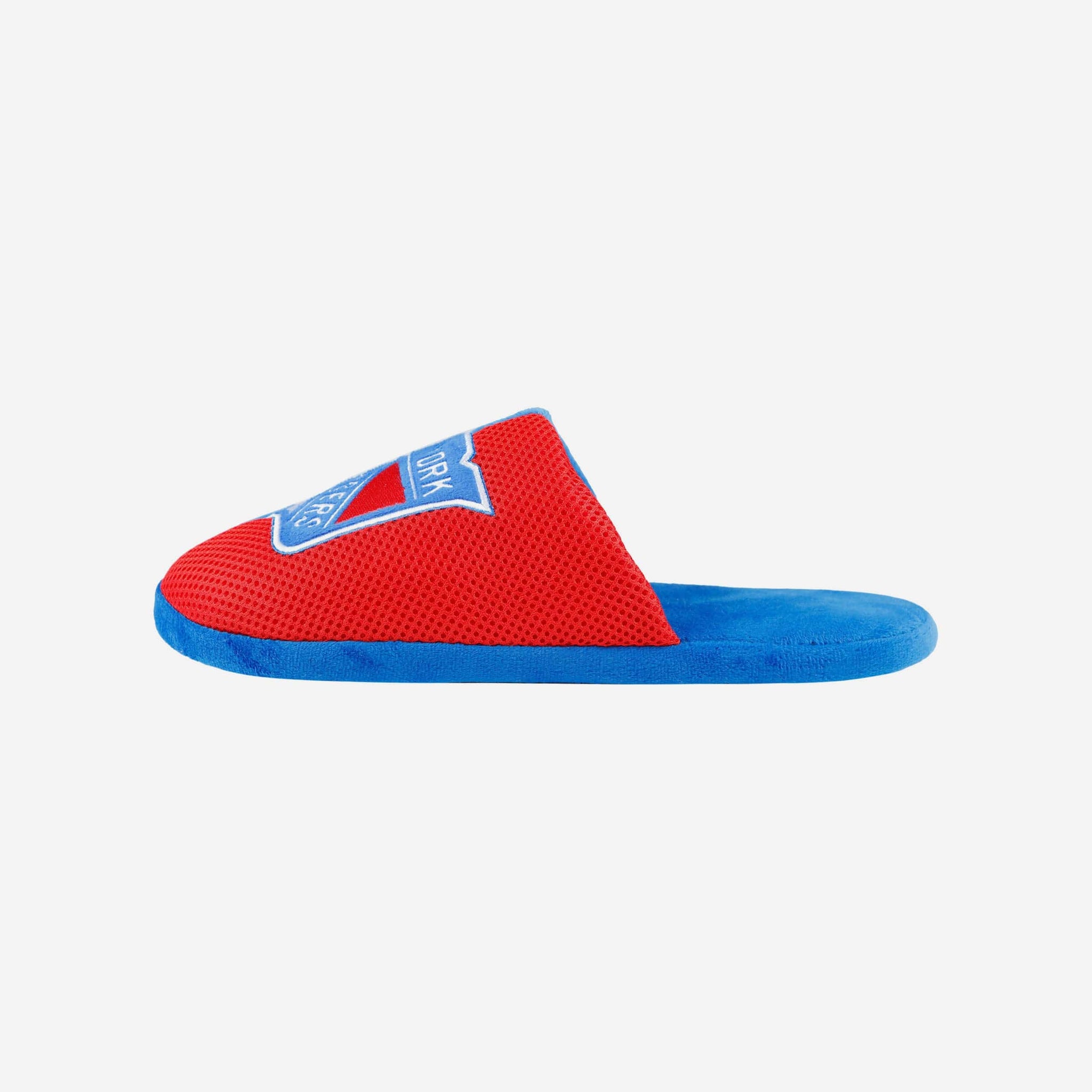 FOCO Women's Team Color Sherpa Lined Slippers - Cup Sole House Shoes With Embroidered Logo