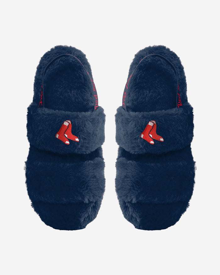 Boston Red Sox Womens Heel Strap Wordmark Fur Slide FOCO S - FOCO.com