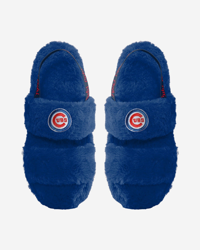 Chicago Cubs Womens Heel Strap Wordmark Fur Slide FOCO S - FOCO.com