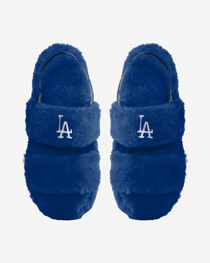 Los Angeles Dodgers Womens Heel Strap Wordmark Fur Slide FOCO S - FOCO.com