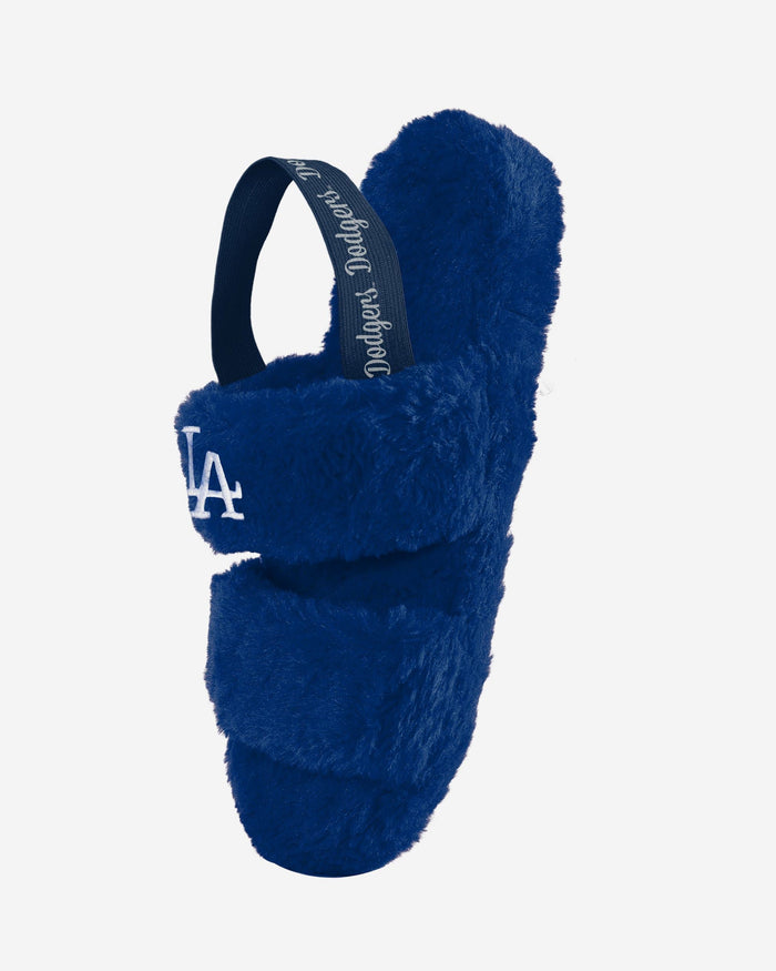 Los Angeles Dodgers Womens Heel Strap Wordmark Fur Slide FOCO - FOCO.com