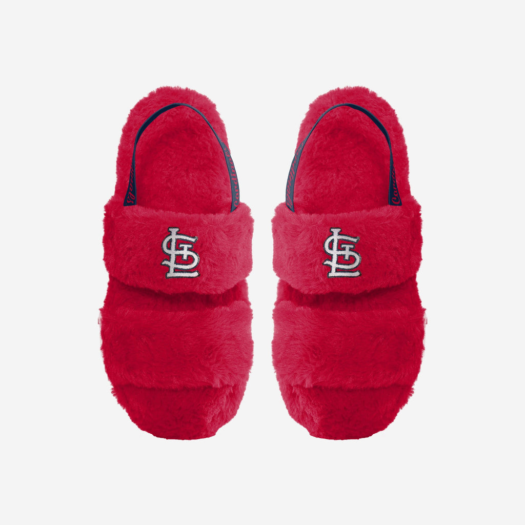 St Louis Cardinals Womens Heel Strap Wordmark Fur Slide FOCO S - FOCO.com
