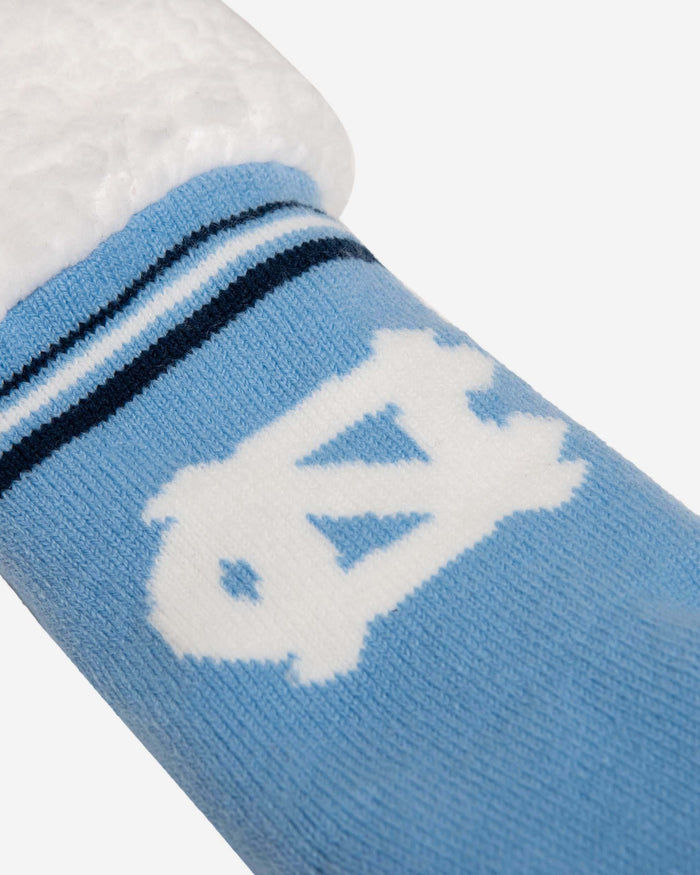 North Carolina Tar Heels Womens Stripe Logo Tall Footy Slipper Socks FOCO - FOCO.com
