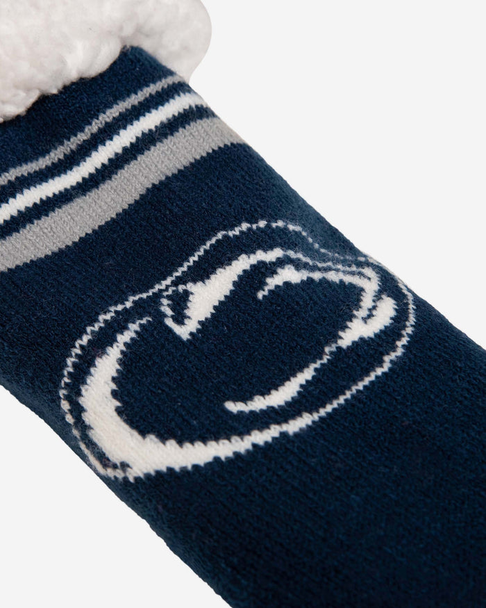 Penn State Nittany Lions Womens Stripe Logo Tall Footy Slipper Socks FOCO - FOCO.com