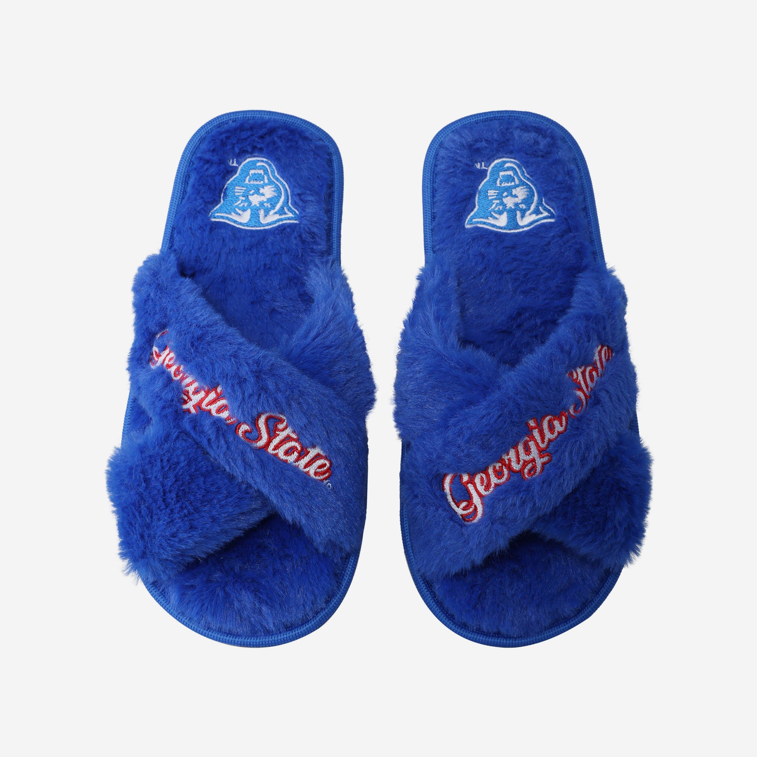Georgia State Panthers Womens Script Wordmark Fur Cross Slide FOCO
