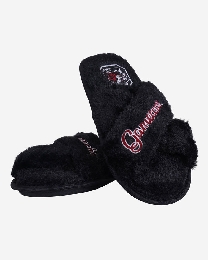 South Carolina Gamecocks Womens Script Wordmark Fur Cross Slide FOCO - FOCO.com