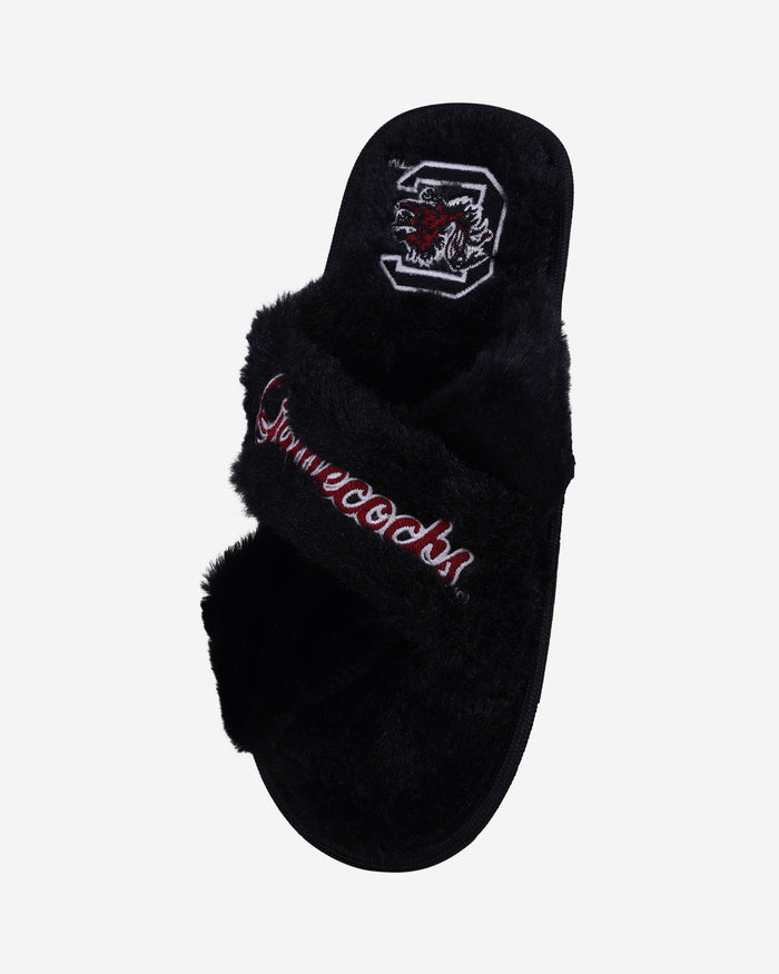 South Carolina Gamecocks Womens Script Wordmark Fur Cross Slide FOCO - FOCO.com