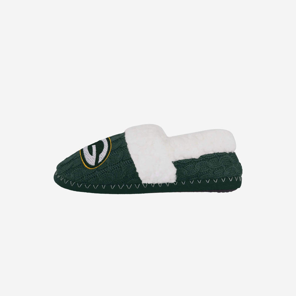 Green Bay Packers Womens Team Color Moccasin Slipper FOCO S - FOCO.com