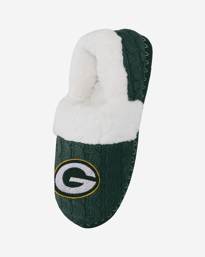 Green Bay Packers Womens Team Color Moccasin Slipper FOCO - FOCO.com