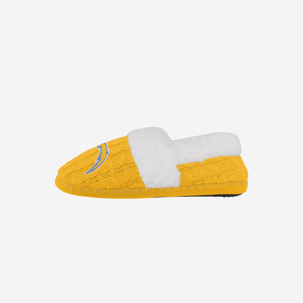 Los Angeles Chargers Womens Team Color Moccasin Slipper FOCO S - FOCO.com