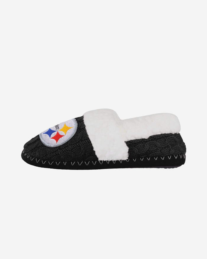 Pittsburgh Steelers Womens Team Color Moccasin Slipper FOCO S - FOCO.com