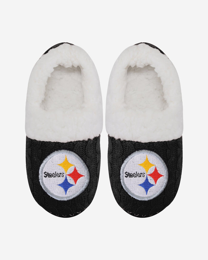 Pittsburgh Steelers Womens Team Color Moccasin Slipper FOCO - FOCO.com