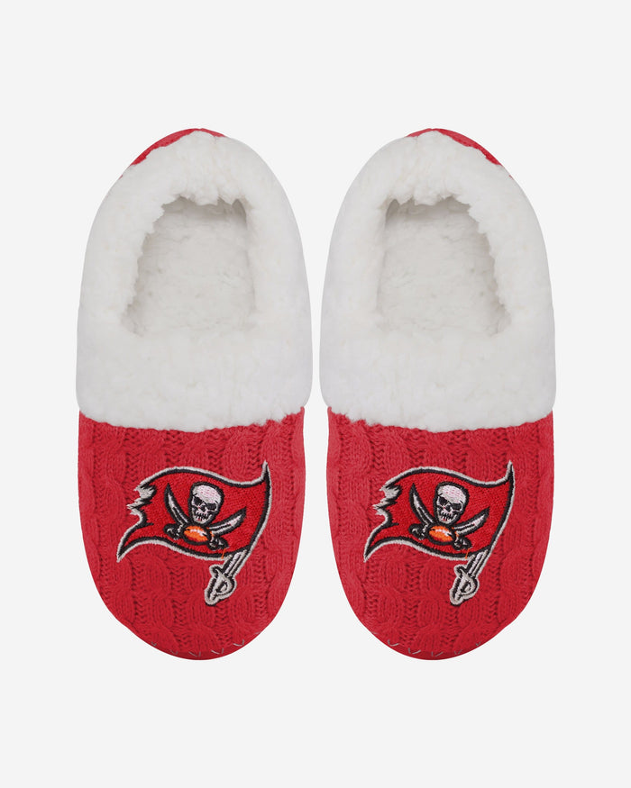 Tampa Bay Buccaneers Womens Team Color Moccasin Slipper FOCO - FOCO.com