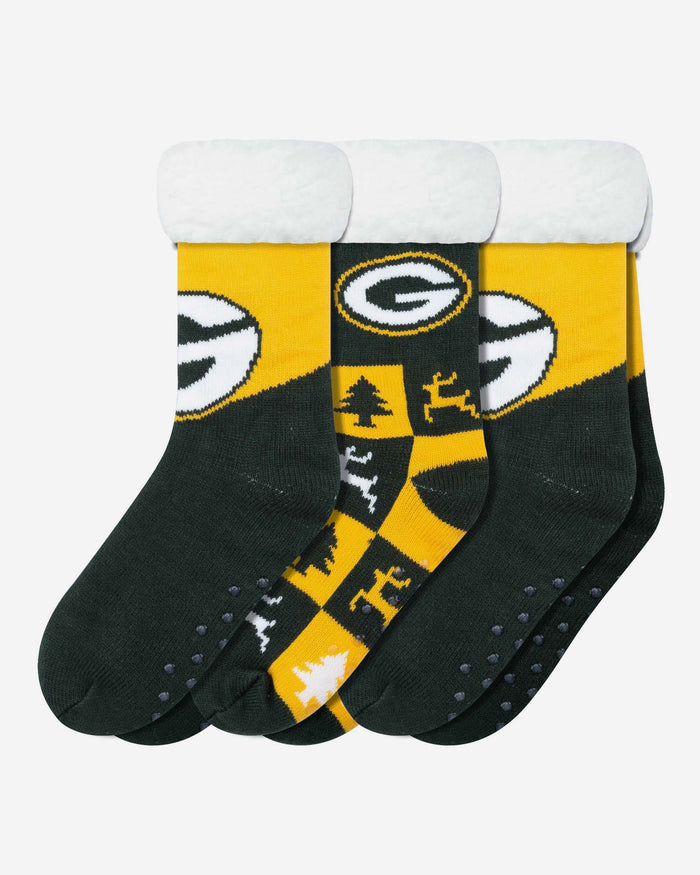 FOCO Women's NFL Team Logo Fan Footy 3-Pack Slipper Socks FOCO Women's NFL Team Logo Fan Footy 3-Pack Slipper Socks