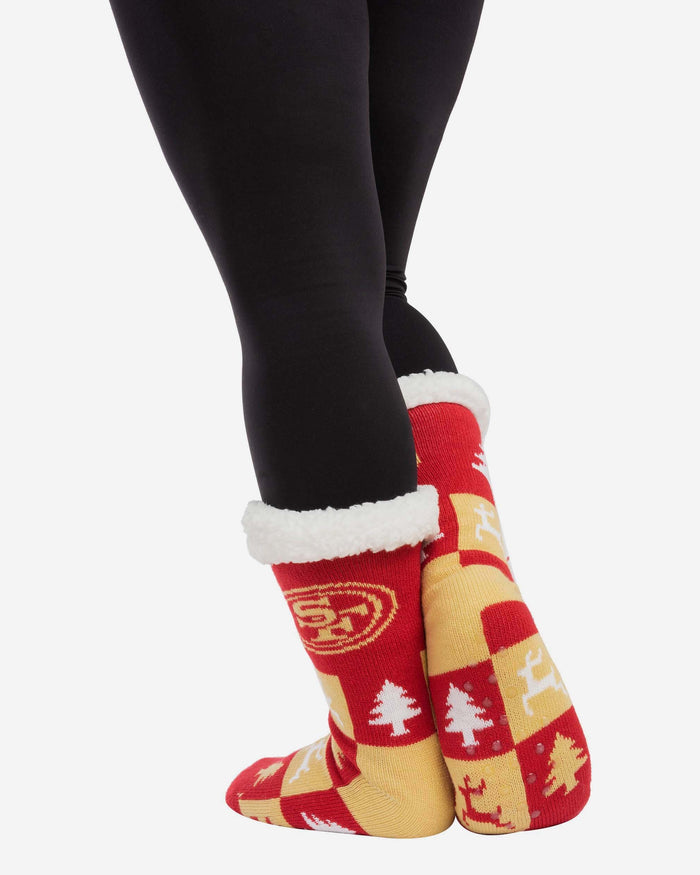 San Francisco 49ers Womens Fan Footy 3 Pack Slipper Socks FOCO - FOCO.com