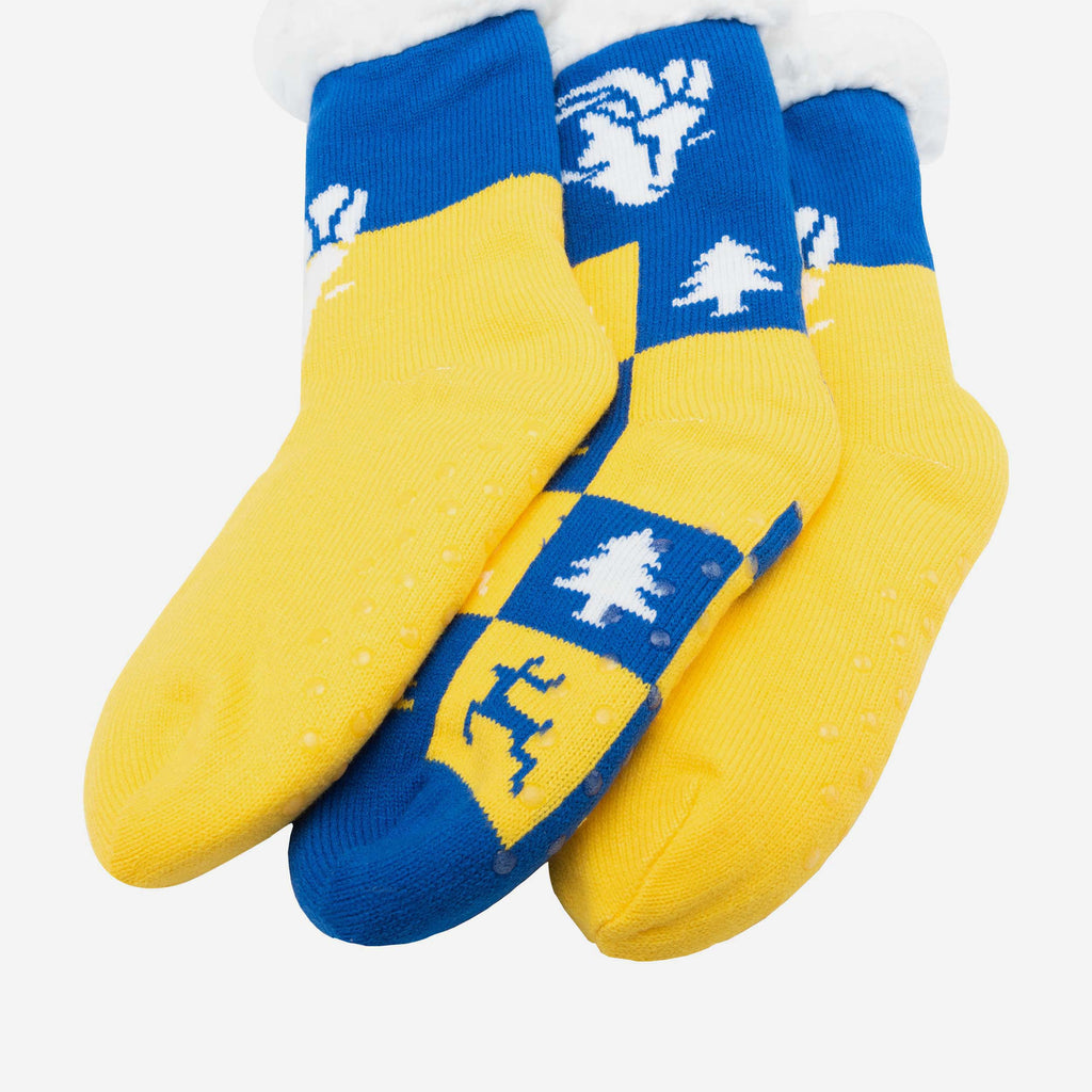 Los Angeles Rams Womens Fan Footy 3 Pack Slipper Socks FOCO
