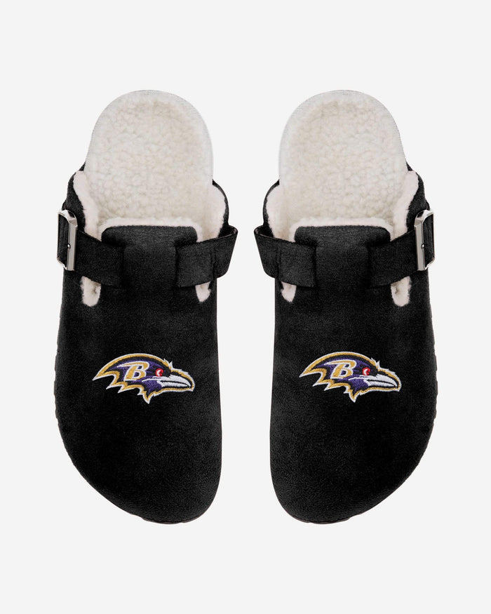 Baltimore Ravens Womens Fur Buckle Clog Slipper FOCO S - FOCO.com
