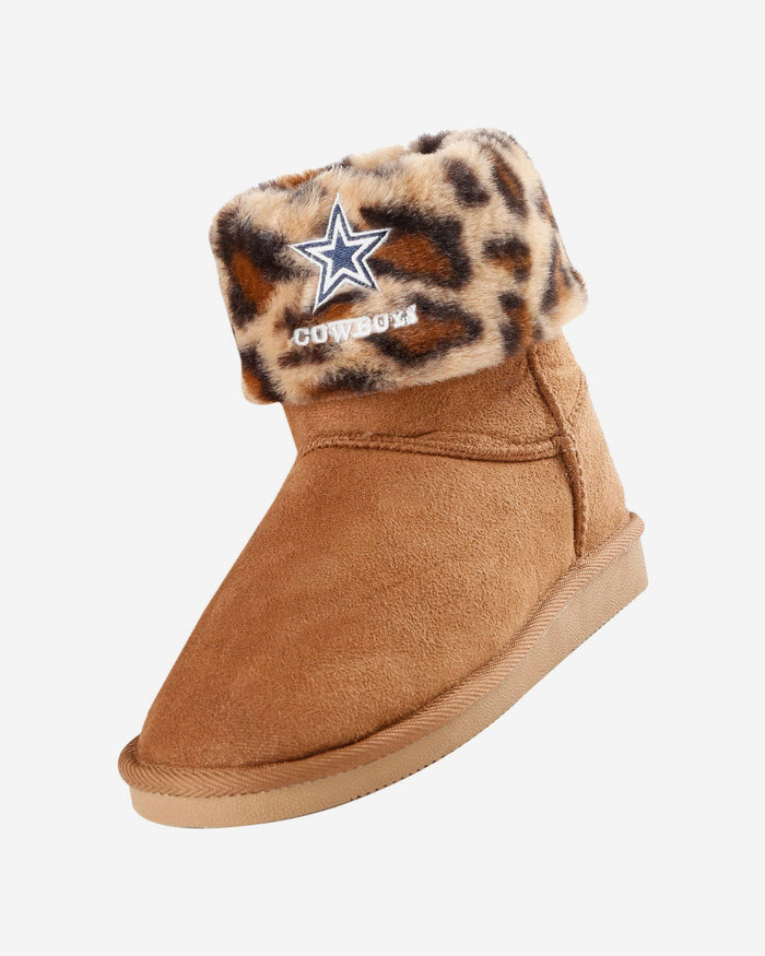 Dallas Cowboys Womens Cheetah Fur Boot FOCO - FOCO.com
