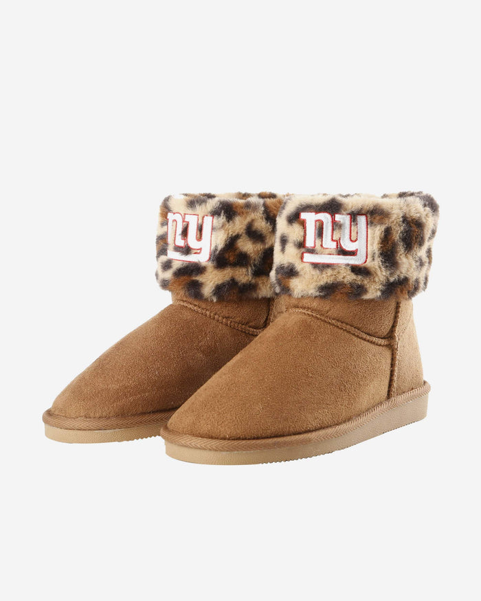 New York Giants Womens Cheetah Fur Boot FOCO - FOCO.com