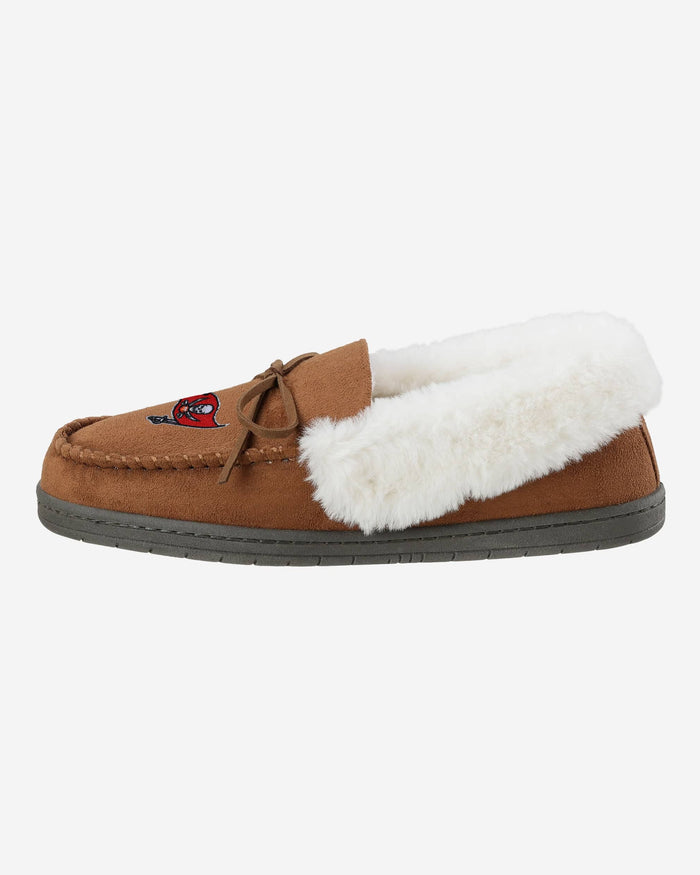 Tampa Bay Buccaneers Womens Tan Moccasin Slipper FOCO S - FOCO.com