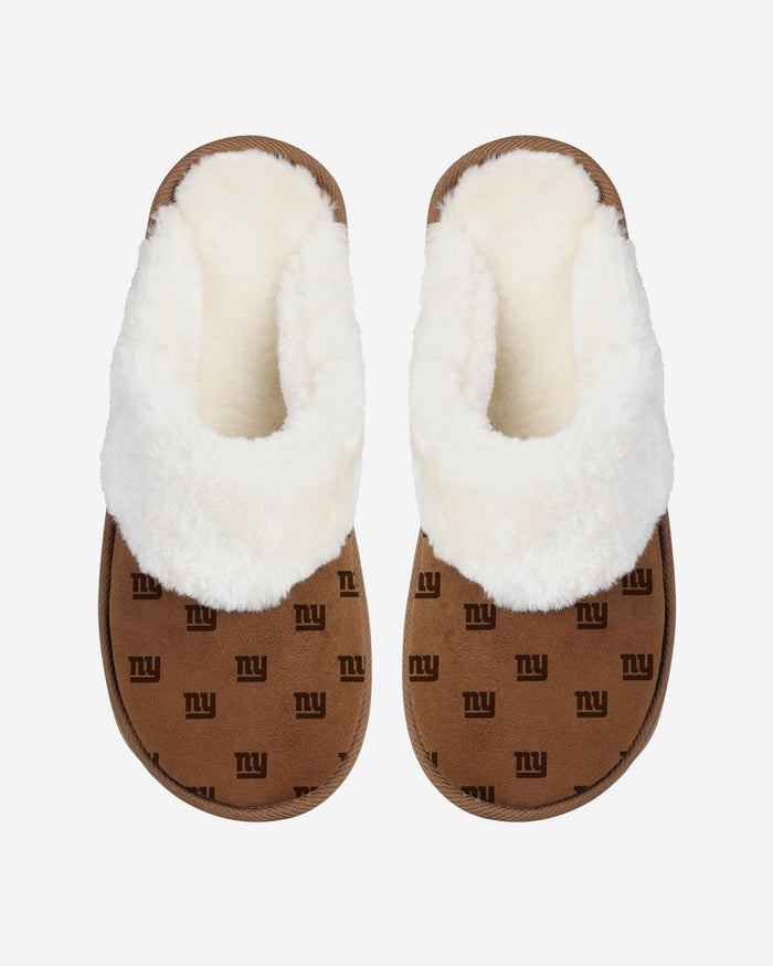 New York Giants Womens Repeat Logo Moccasin Slipper FOCO - FOCO.com