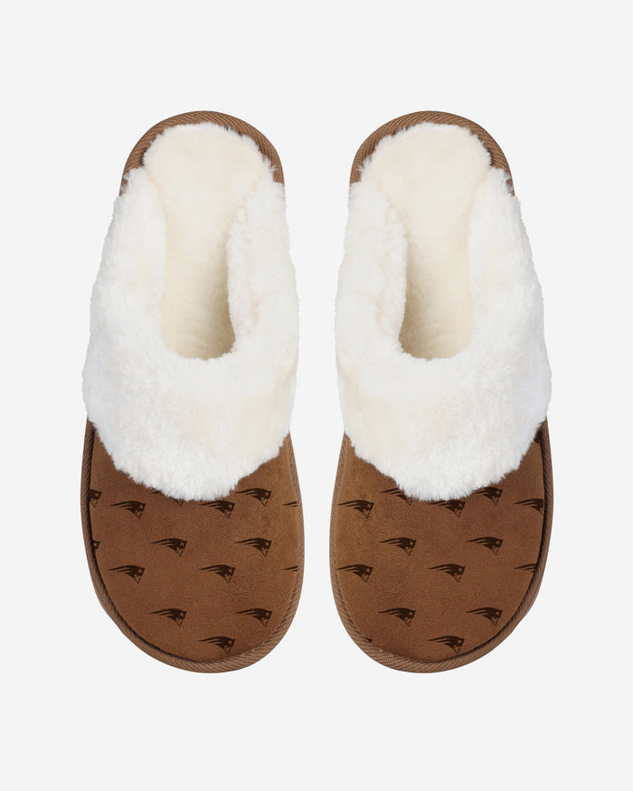 New England Patriots Womens Repeat Logo Moccasin Slipper FOCO - FOCO.com