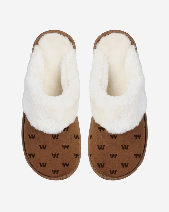 Washington Commanders Womens Repeat Logo Moccasin Slipper FOCO - FOCO.com