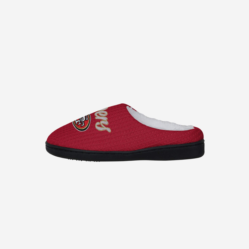 San Francisco 49ers Womens Sherpa Lined Memory Foam Slipper FOCO S - FOCO.com