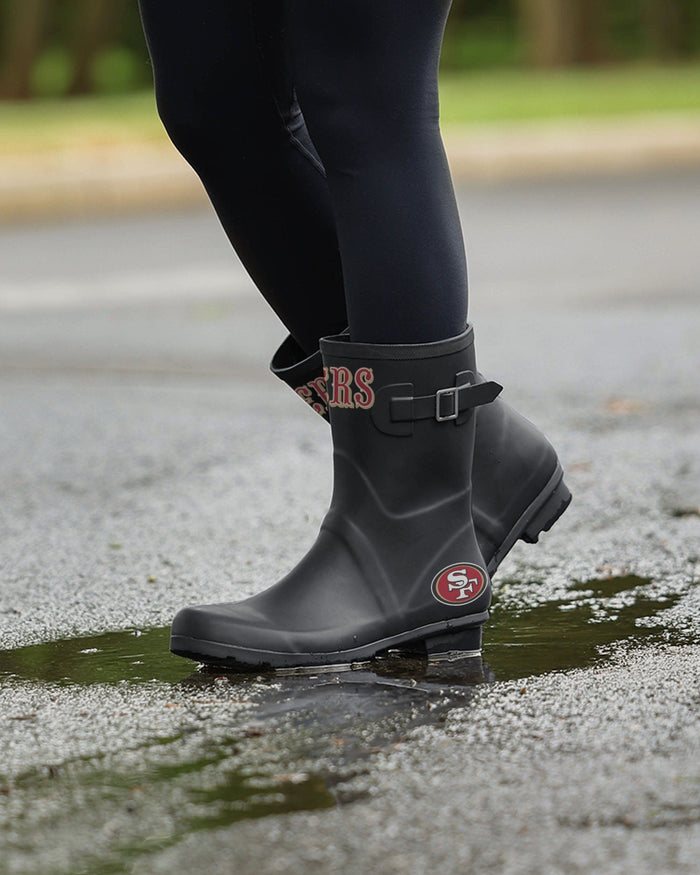 San Francisco 49ers Womens Storm Ready Rain Boot FOCO - FOCO.com