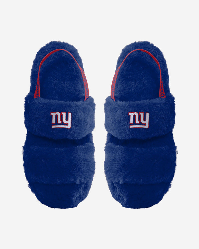 New York Giants Womens Heel Strap Wordmark Fur Slide FOCO S - FOCO.com